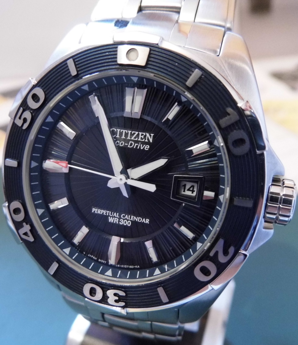 Citizen Signature Perpetual Calendar Diver, Blue Dial, Bracelet