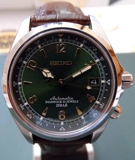 Seiko Apinist, Green Dial, Brown Leather Strap