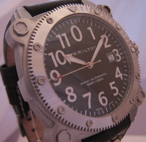 Hamilton Below Zero Automatic, Black Dial, Leather Strap