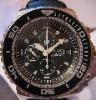 Seiko 200M Divers Chronograph, Black Dial, Rubber Strap