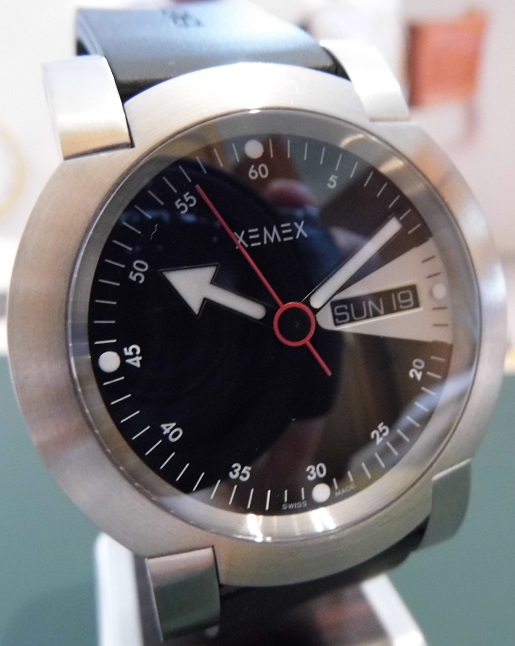 Xemex XE 5000 Day Date, Black Dial, Rubber Strap