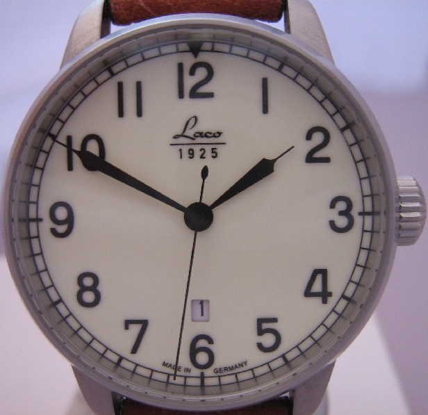 Laco Marine Automatic, Cream Dial With Leather Strap