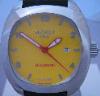 Locman 1970 Automatic Watch, Yellow Dial With Rubber Strap