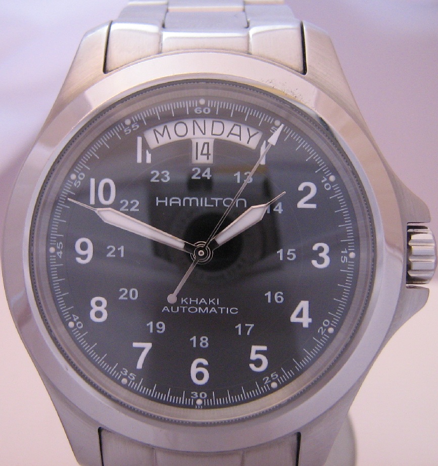 Hamilton Khaki King Automatic, Black Dial, Steel Bracelet