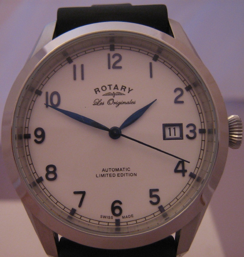 Rotary Les Originales Ltd Edition, White Dial, Rubber Strap