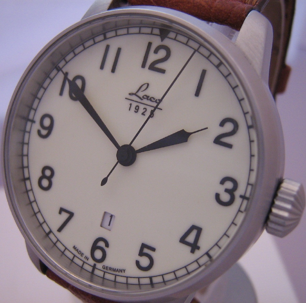 Laco Marine Automatic, Cream Dial With Leather Strap