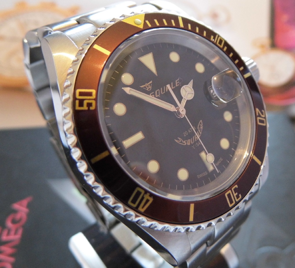 Squale 1545 Heritage, Black Dial, Steel Bracelet