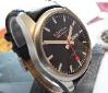 Mondaine Retro Automatic, Black Dial, Leather Strap