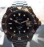 Squale 20 Atmos DLC Divers, Black Dial, Black DLC Bracelet