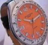 Jacques Lemans Tornado Automatic, Orange Dial With Leather Strap