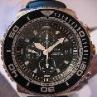 Seiko 200M Divers Chronograph, Black Dial, Rubber Strap