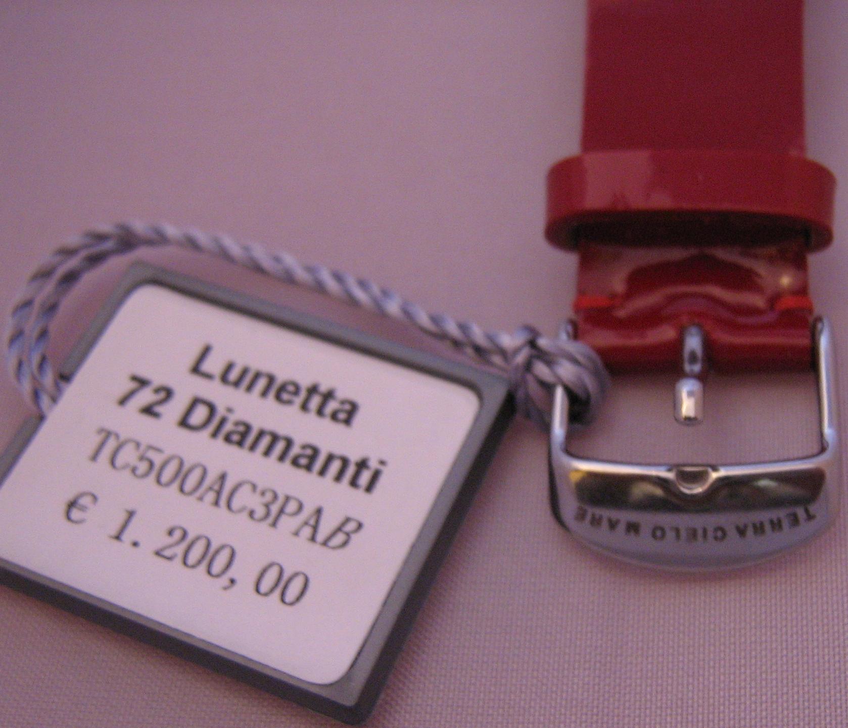 Fiat 500 Diamonds Watch, White Dial With Red Leather Strap