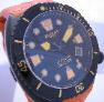 Zodiac Oceanaire, Black Dial With Orange Rubber Strap