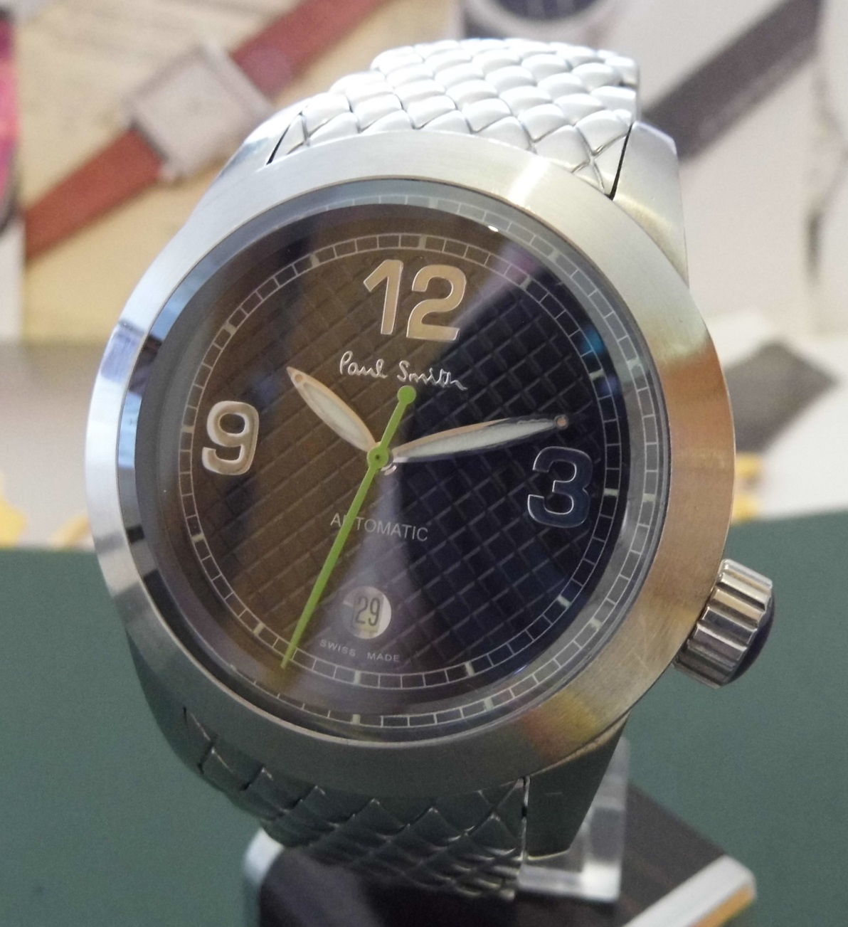 Paul Smith Automatic, Black Dial, Steel Bracelet