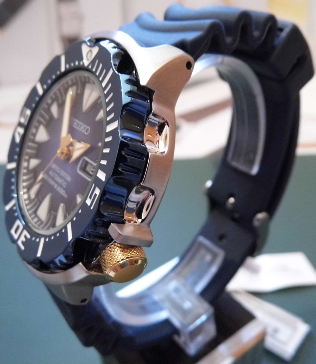 Seiko Blue Monster Ltd Edition, Blue Dial, Rubber Strap