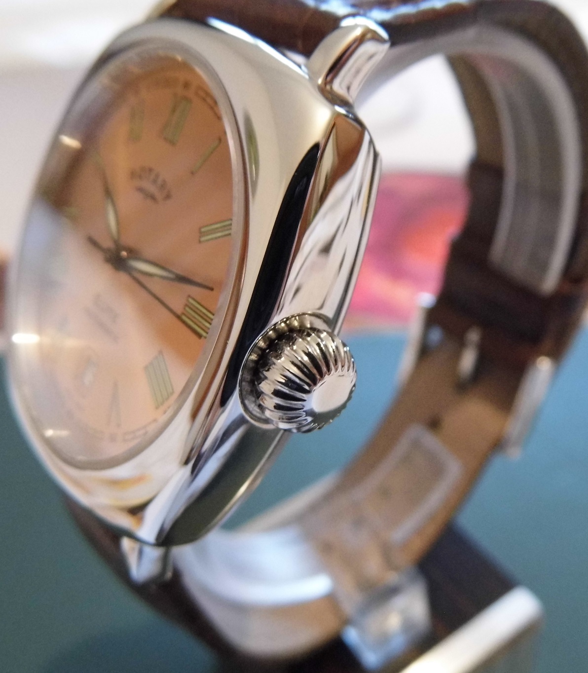 Rotary Elite Automatic, Copper Dial, Leather Strap