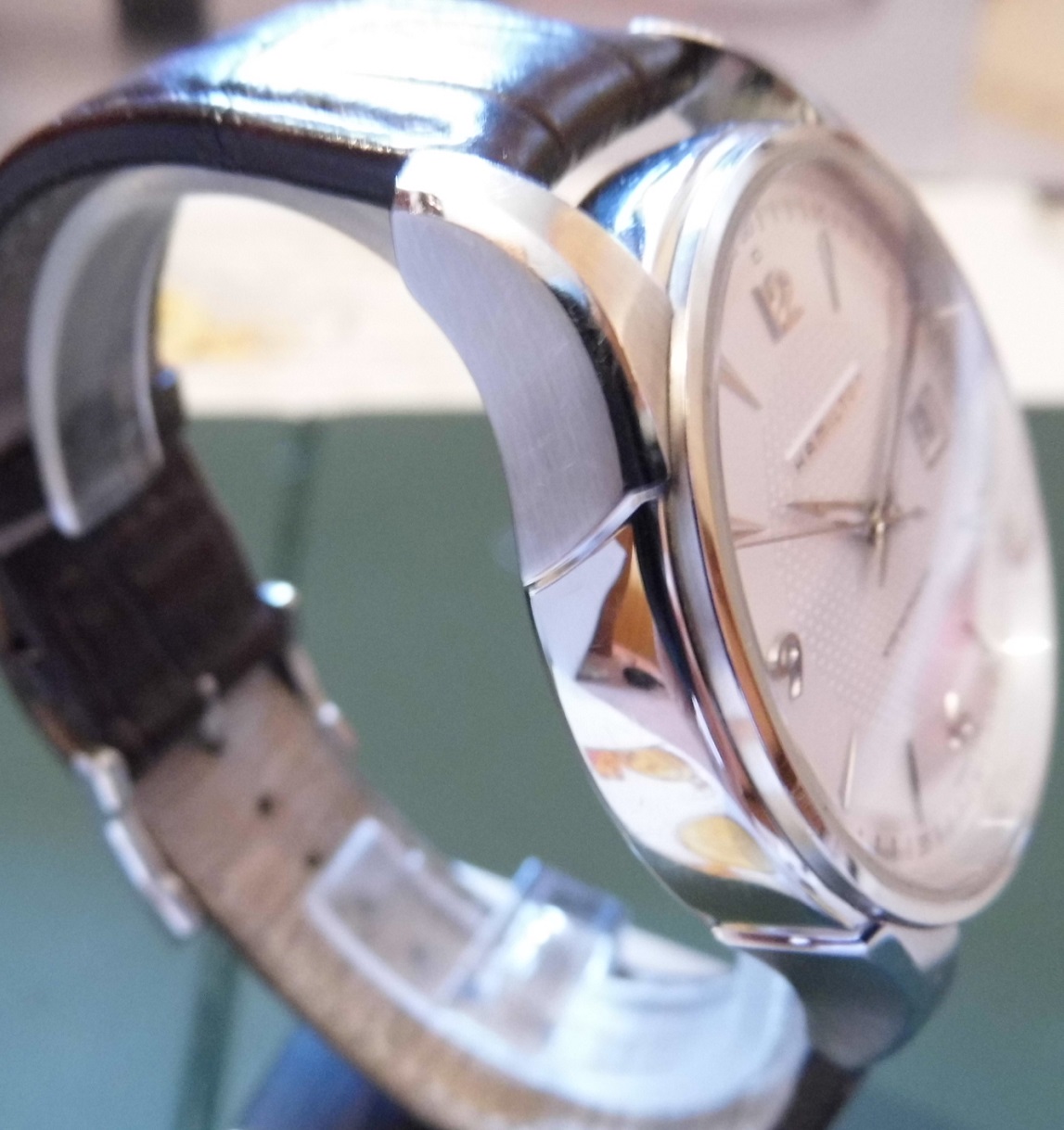 Hamilton Jazzmaster Viewmatic, Silver Dial With Leather Strap